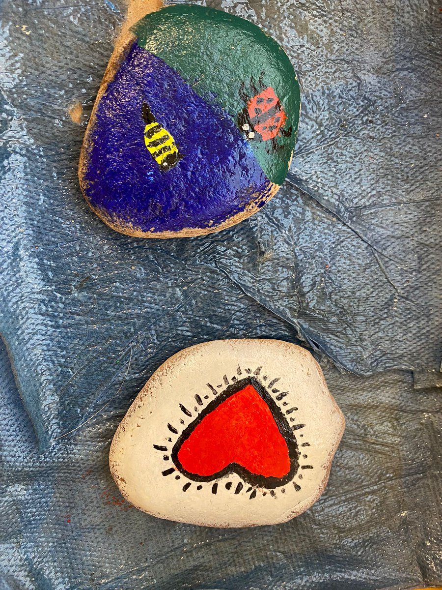 Wellness Wednesday was a hit for day 2 of HWB week!
@Mgs_geog had some pupils taking part in rock painting today 🥰