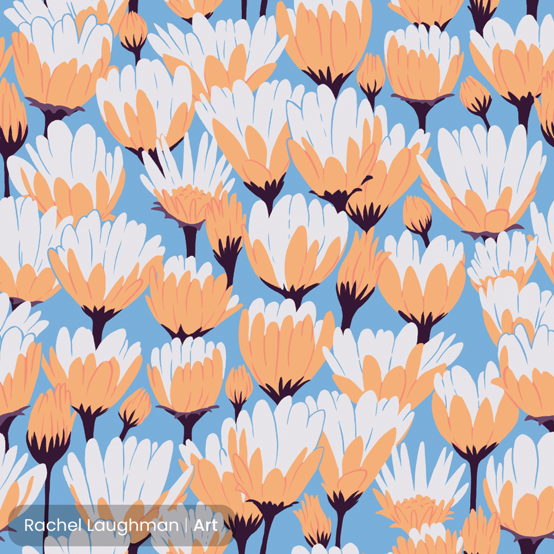 Lineless-style field of daisies 🌼☀️
#floraldesigns #springflorals #floral #flowers #floralprint #floralpattern #artwork #creativecommunity #digitalart  #pattern #patterndesigner #patternoftheday #print  #printdesign  #surfacepattern #surfacepatterncommunity #surfacepatterndesign