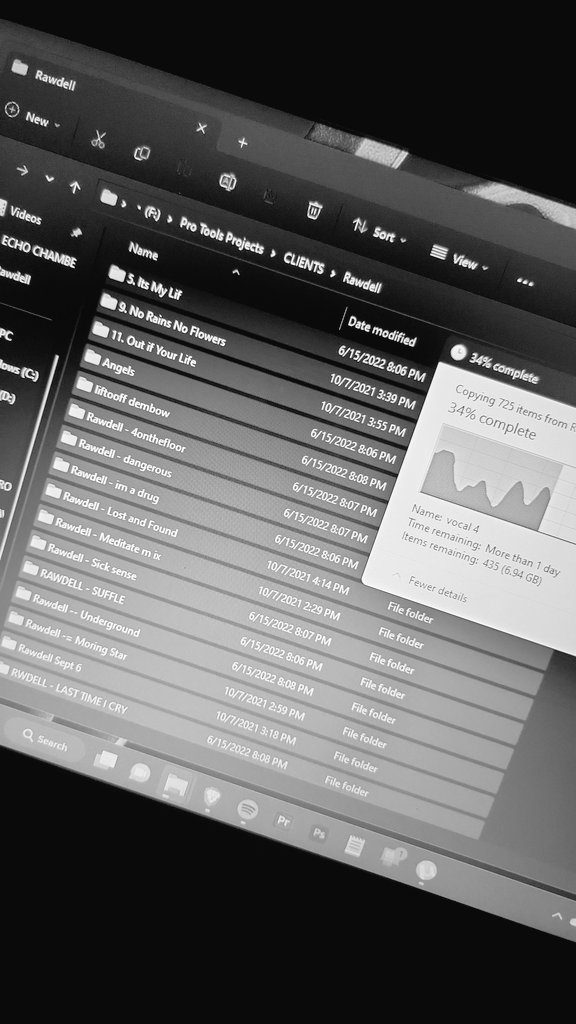 Rawdellmusic's tweet photo. Beyond excited to have these files back. A whole hard drive worth of music was lost but an album is restored.  Ready for this next step.
#illicit https://t.co/K34mIX1eim