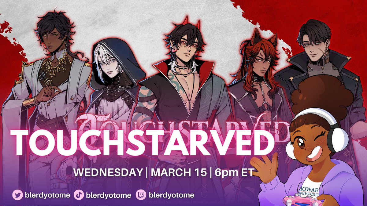 BlerdyOtome's tweet photo. Join me tonight at 6PM ET over on Twitch! I'll be playing the demo of @redspringstudio's Touchstarved! 

Y'all don't wanna miss this stream! Hope to see you there! 💖
https://t.co/ptMtfclKxp https://t.co/9EV6WPhedQ