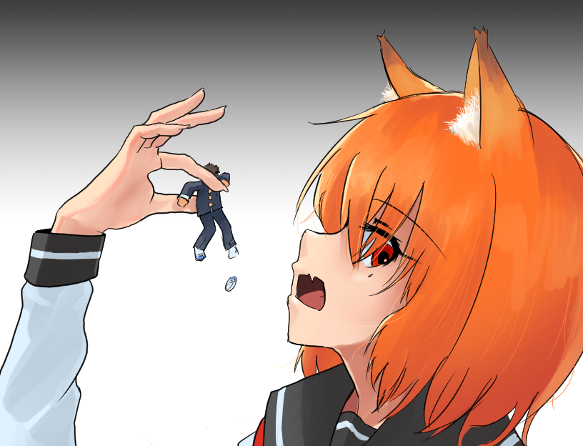 「きつねにつままれる 」|富田勢源のイラスト