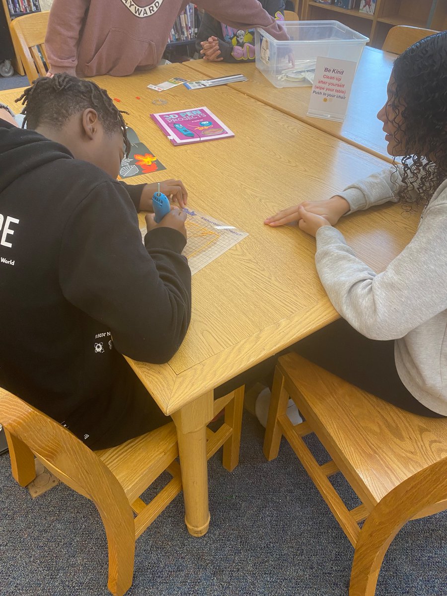 DedhamMSLibrary's tweet image. 7th grade strategies joined us today. Perler beads and the 3D pen were the most popular choices.