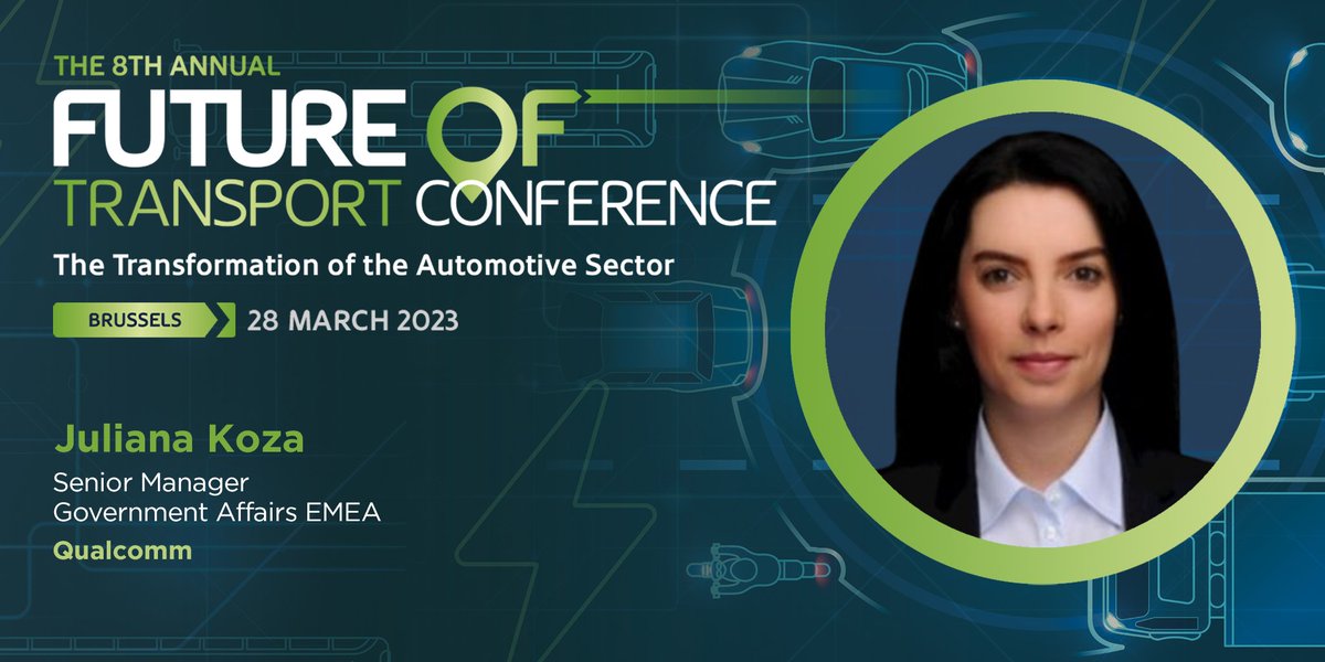 Curious about the future of #ConnectedCars & how they will operate in a #smarter, safer world? Get the latest insights w/ @Qualcomm’s Juliana Koza at @ForumEurope’s #FoT23 on March 28. bit.ly/407XV7w