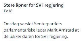 Enighet og harmoni i regjeringen