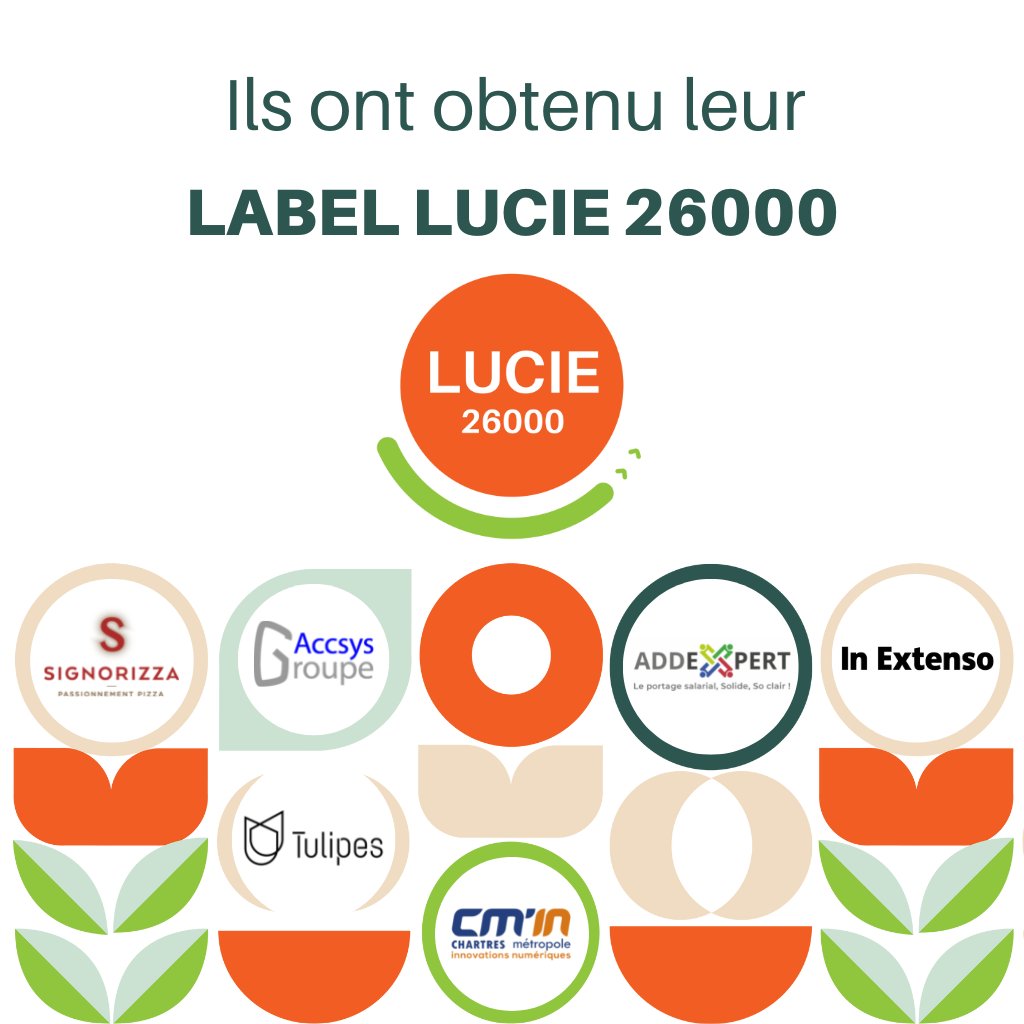 6 organisations ont obtenu le label LUCIE 26000 au mois de février 2023 ! 🎉
Félicitations à <a href="/signorizza/">Signorizza</a>, ACCSYS Groupe, CHARTRES METROPOLE INNOVATIONS NUMERIQUES (CM'IN), <a href="/inextensofr/">In Extenso</a>, <a href="/TulipesCie/">Tulipes & Cie</a> et ADDEXPERT ! 

#labellucie #communautéLUCIE #labelrse #rse #iso26000