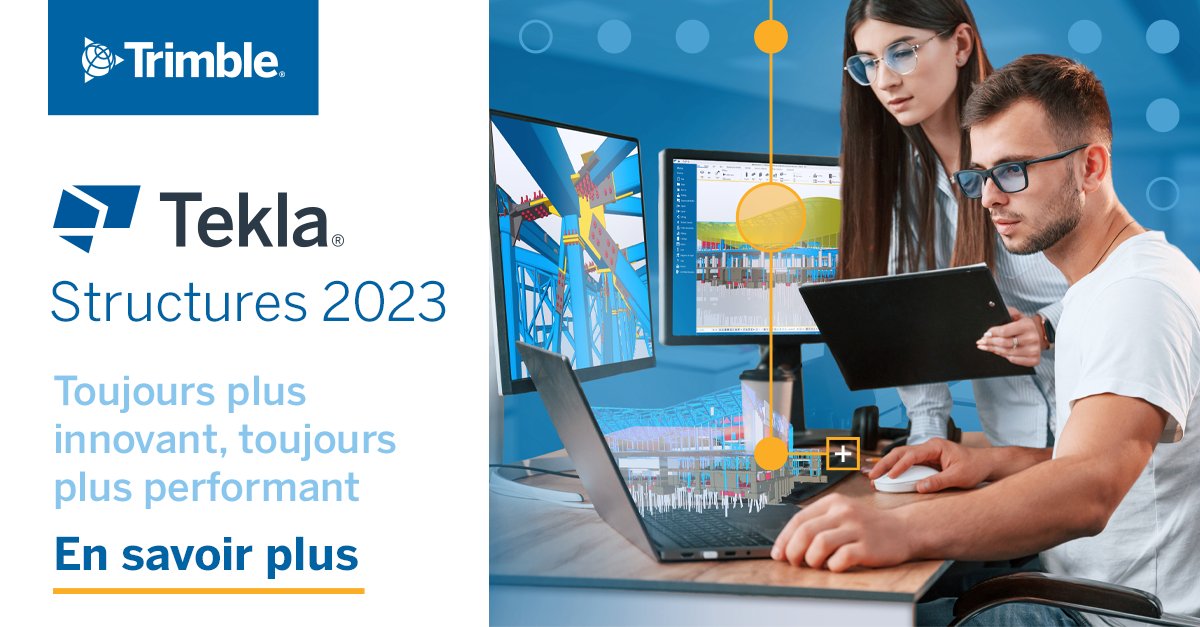 tekla_FR's tweet photo. Professionnels de la construction, bonne nouvelle, Tekla Structures 2023 est arrivé ! Avec l'amélioration des performances du logiciel, vous apprenez facilement à utiliser des fonctionnalités qui font gagner du temps.#TeklaStructures #Construction #BIM
👉 https://t.co/0czD3h4iEy https://t.co/VMHUJkRwbl
