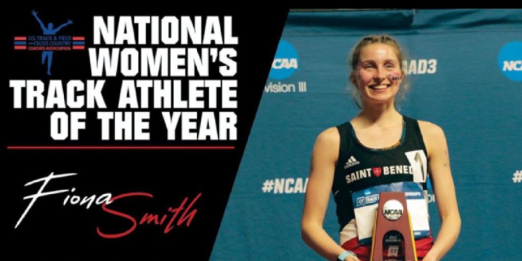 @CSB_Athletics  Fiona Smith of @CSBTF has been named @USTFCCCA National Indoor Track and Field Athlete of the Year! Smith is the first in #SaintBens history to earn the national award. #BennieNationProud

See the full story: bit.ly/3yFOu3O