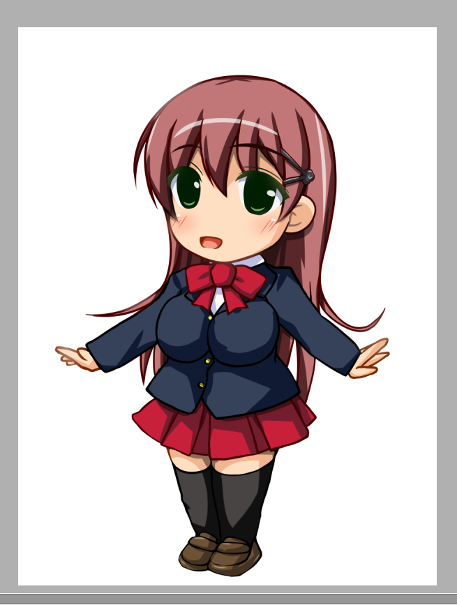 続いてSD委員長をぬりぬり〆('ー`)b
何となくペコちゃんに似てる気がするですw 