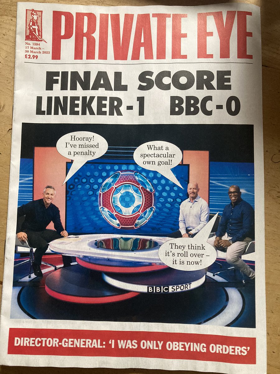 pearceyp78's tweet photo. Perfect timing Postie! A much needed tonic, after stomaching #Budget23 & #PMQs
#PrivateEye #PrivateEyeNews #BBC #MOTD #Linekergate #linekerisright #BBC #CorruptToriesOut https://t.co/gWFJzB3MDc