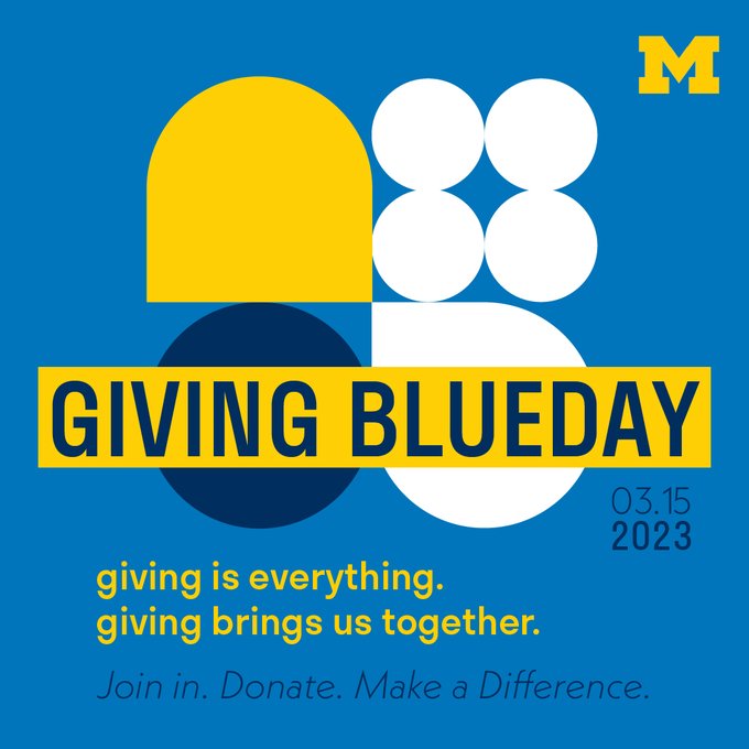 This year I'm supporting four programs for #GivingBlueday:  @UMSociology & @UmichDigital (the departments I currently work in and who are doing amazing work), #History (of which I am an alum), and Henderson House (my student home away from home).     #GoBlue