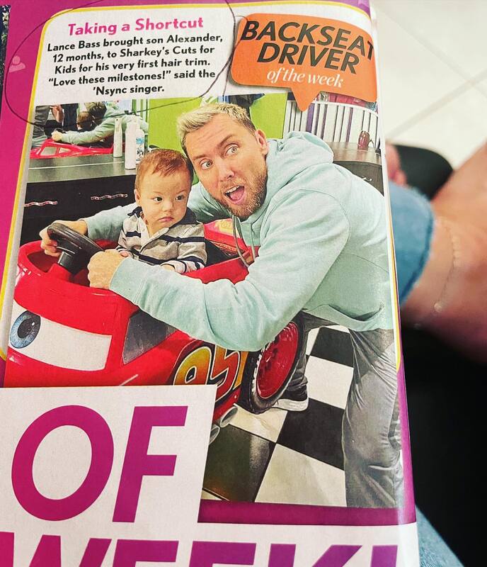 SharkeysHair's tweet photo. @NSYNC @lancebass sharing his little guys #haircut at #SharkeysCutsForKids with us!! https://t.co/xL1YuC0ssG https://t.co/L5oFCCafat
