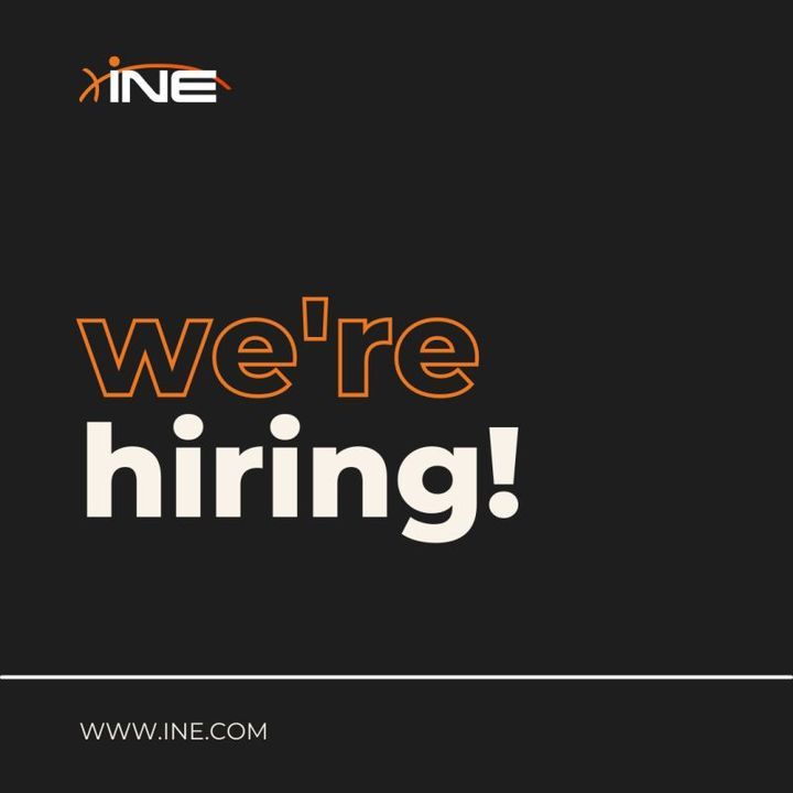 We're #hiring! Join our team at INE. Find your new position with us at careers.ine.com.  #IT #tech #cyber #security #infosec #jobsearch #jobsintech #techjobs