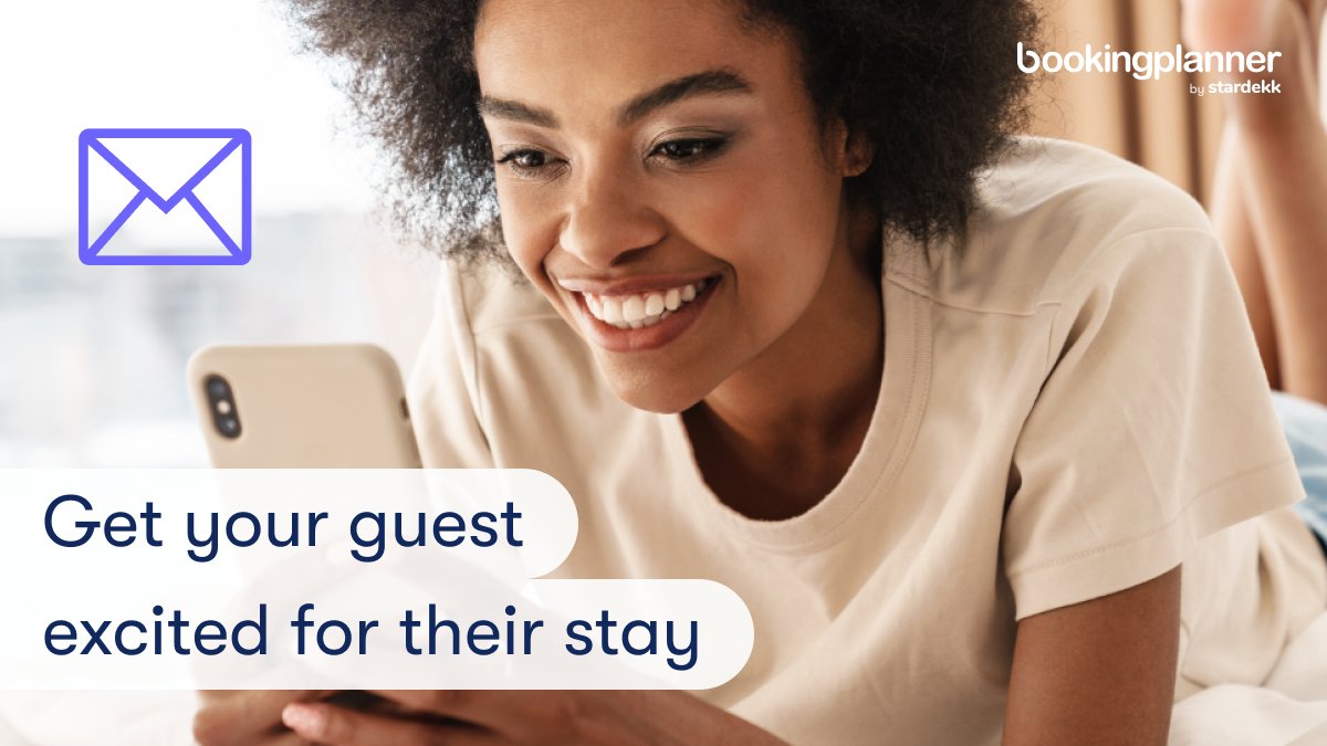 booking_planner's tweet photo. Do you only send a simple confirmation email to your guests before their arrival? 🤔

Take your pre-stay communication to the next level to make the guest experience even better! 💌

Discover all our tips in our new blog article 👉  https://t.co/un4CpACPLa https://t.co/D0jELTopKN