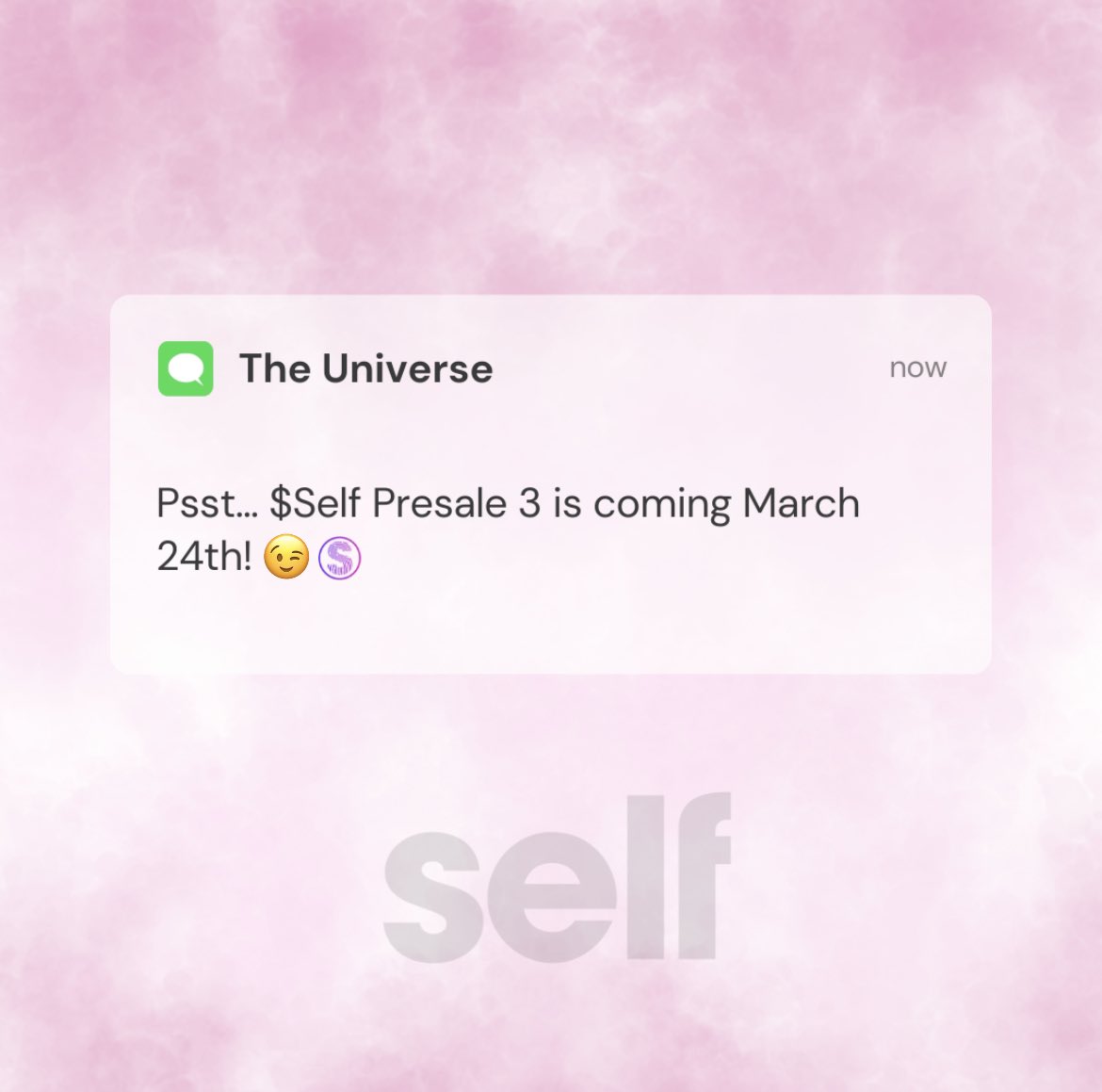 SONAR_on_SONIC's tweet photo. 🤫 The most exciting event of the month is almost here!
$Self Presale #3 is happening on March 24th! 🥳🚀
Mark your calendars, invite your friends, and get ready to be part of the $Self revolution!
😜💥🎯
👀 Details dropping shortly!
#March24 #GetReadyForLiftoff https://t.co/bFXMn1yYpZ