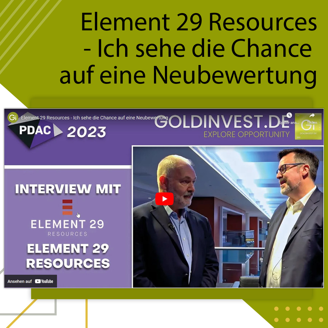 GOLDINVEST_de's tweet photo. ⛏️Element 29 Resources - Ich sehe die Chance auf eine Neubewertung⛏️

Zum Video ▶️▶️ https://t.co/tyHWBS3uZJ

#Element29Resources $ECU #Kupfer #Mining #PDAC2023 #Miningconvention https://t.co/FkiMubiTdZ
