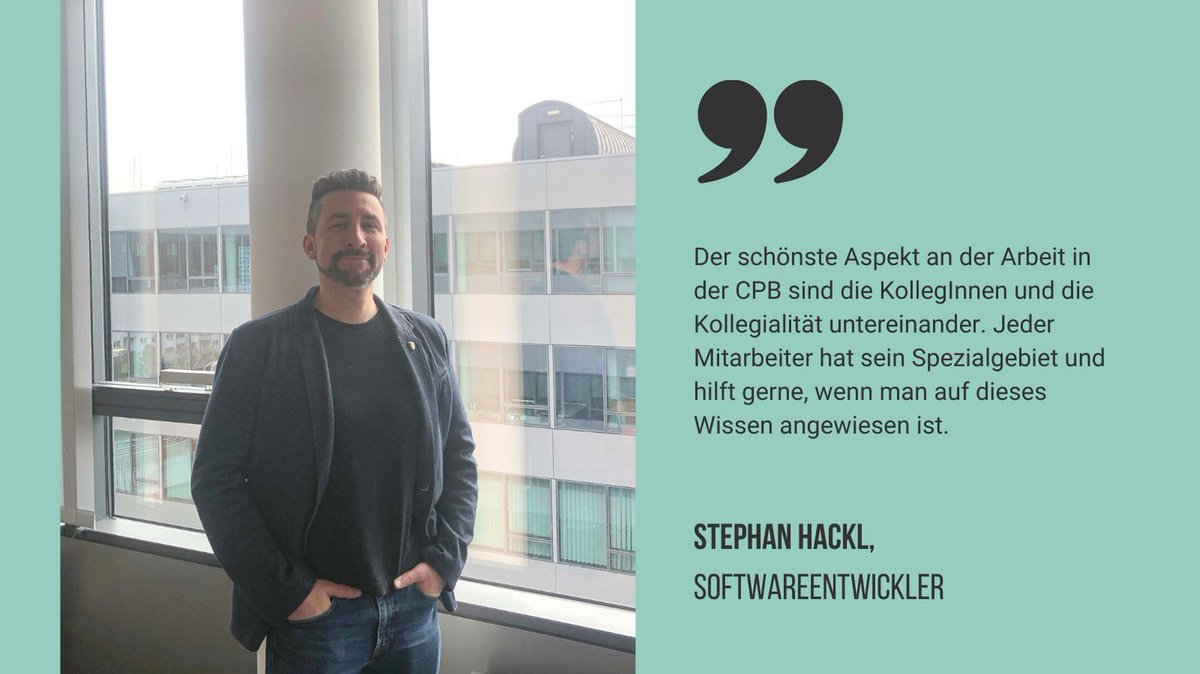Erfahre mehr über den Alltag der Mitarbeiter von CPB. Werde Teil unseres Teams und schreibe deine eigene Erfolgsgeschichte!

Hier geht es zur Erfolgsgeschichte von Stephan: karriere.cpb-software.com/karriere/erfol…

#wearecpb #cpbsoftware #karriere #traumjob #erfolgsgeschichte #team