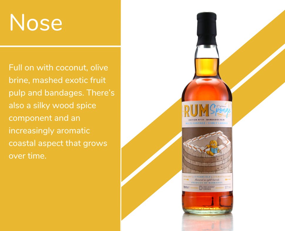 DecadentDrinks's tweet photo. Our Rum Sponge No. 19 is a fat, syrupy, medicinal and powerful example of Foursquare with an excellent exotic fruit character running throughout.
#DecadentDrinks #RumSponge #drinkstagram #barbadosrum #loverum #tropicalageing #multivintage #rum https://t.co/slNHa9Syvd