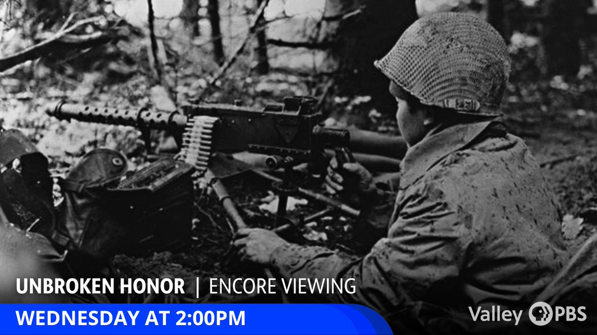 ValleyPBS's tweet photo. In case you missed it, tune in TODAY at 2:00pm for an encore viewing of Unbroken Honor!
To support Valley PBS Original Documentaries like this one, visit https://t.co/HDWRPnHwtu ◀️ https://t.co/yZfgDDTIut