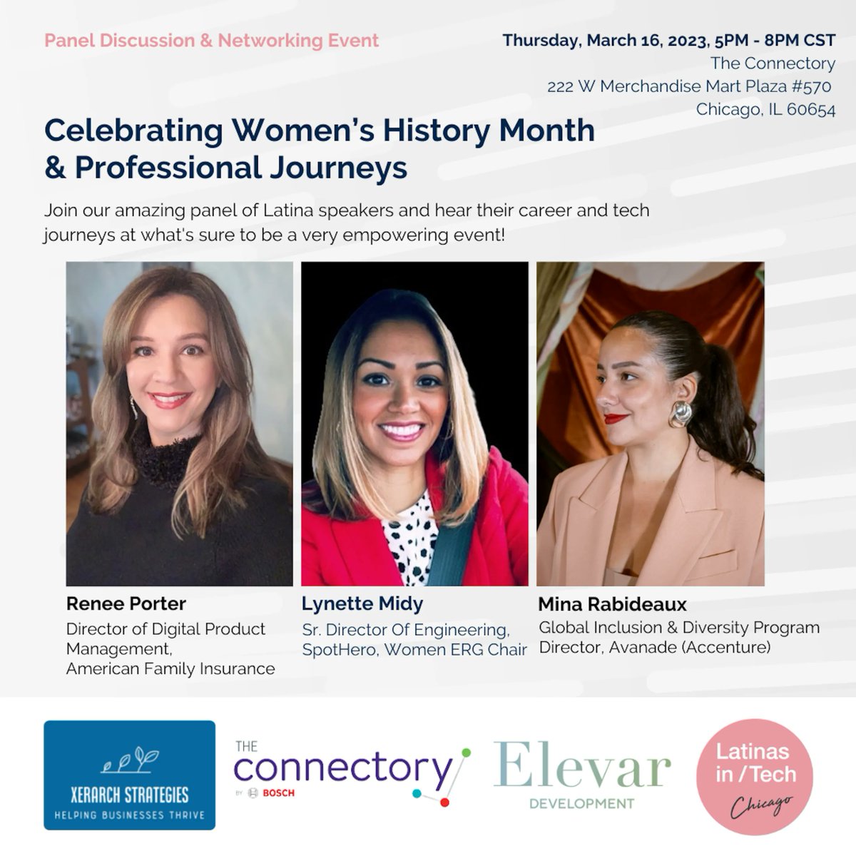latinastech_chi's tweet photo. Don't miss out! Sign up for this amazing event today https://t.co/8vEucy2oVn All allies welcomed! 🤝
#networking #tech #chicago #latinasintech #themart #event #development #diversity #empowering #womeninstem #techworld #womenshistorymonth #womenchangemakers #womenempoweringwomen https://t.co/Ko0CB3ZJzU