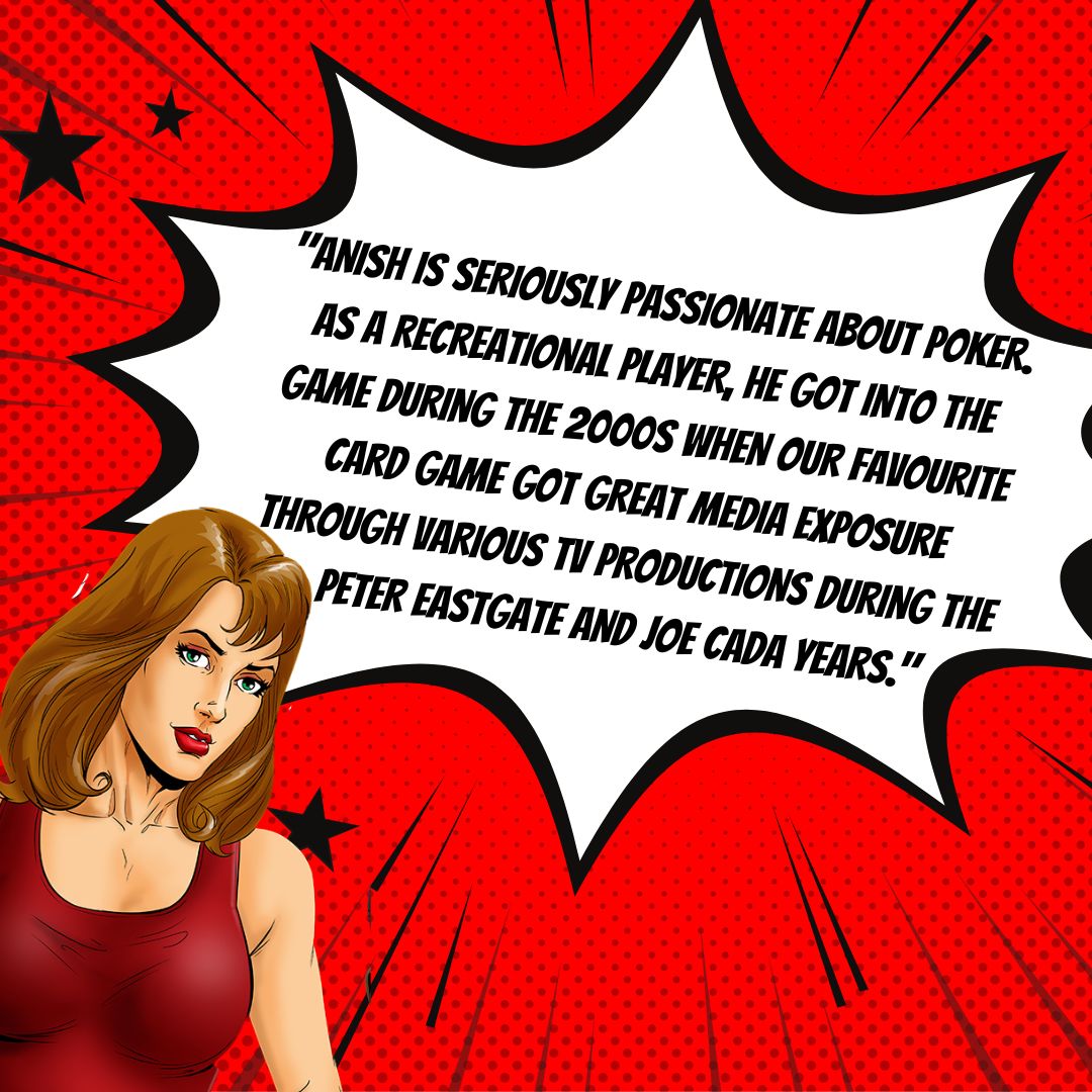 final9comic's tweet image. In The Rounder's latest article @damian0nigr0 writes about meeting our author Anish Patel at The Festival. They discuss how Patel became interested in poker and what drove him to write Final Nine. Curious? Head to the link bitly.ws/BDVt! 🔗 #FinalNine #article #wsop