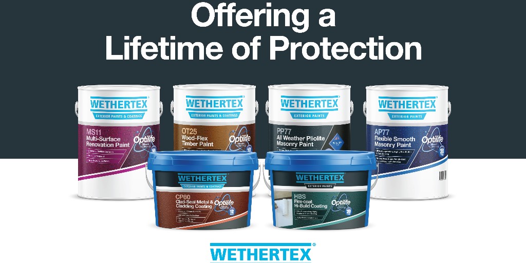 For a team that won't let you down, choose Wethertex Exterior Paints. 

Formulated using Optilife Silicone technology to protect from damage that naturally degrades surfaces over time. 

For more information on the range, visit our website at: ow.ly/Nv9150Nc62k