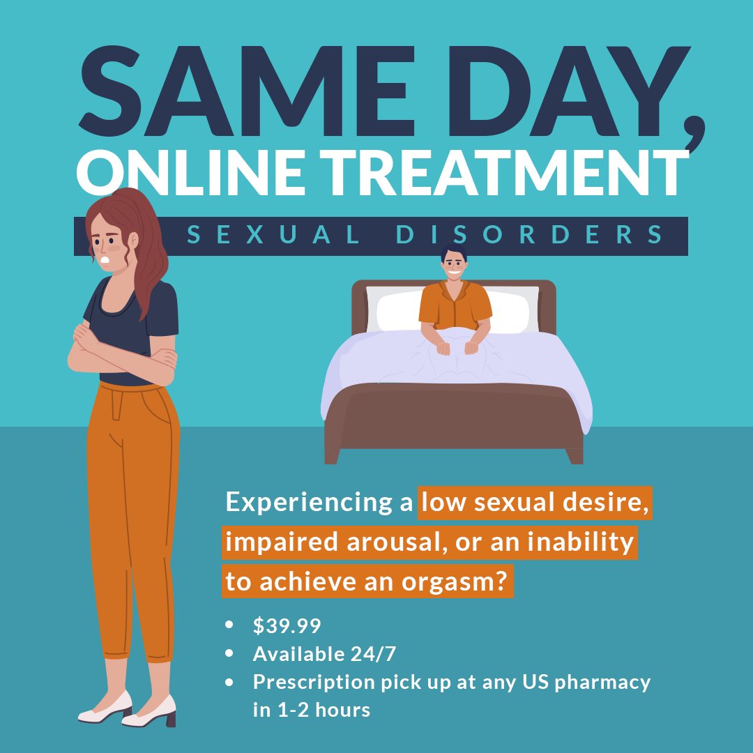 Did you know up to 40% of women will experience #sexualdysfunction ?Although women are less likely to discuss the issue, that doesn’t mean it’s not happening. We respect your privacy by providing discreet, confidential treatment! 
#womenshealthwednesday #sexualdisorders #teledoc