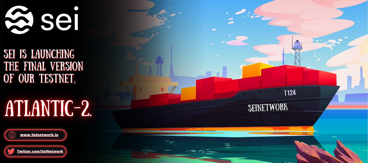 tarif22jul's tweet photo. 🧵1/2 Good Morning #Seilors, exciting news from #Seinetwork is already here! Are you ready? 🚀
@SeiNetwork thrilled to announce that they are launching the final version of testnet, Atlantic-2🌊
👇
#Atlantic2 #Testnet #Cosmos #Sei #DeFi #DEX #Seynami #SDK #blockchains #IBC https://t.co/UXSd1PU7mX