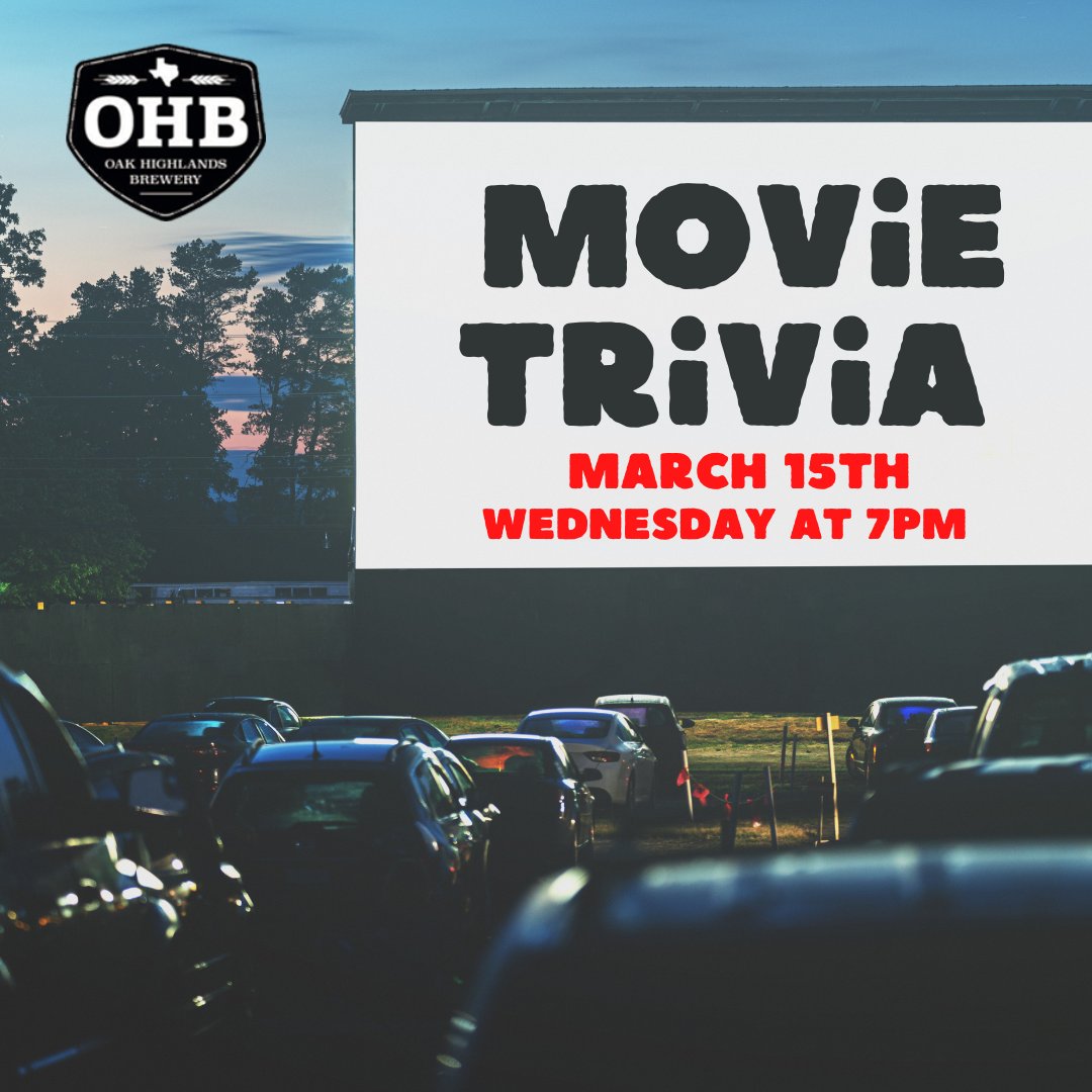 Wednesday night we are hosting Movie Trivia in the taproom at 7pm. It will cover all of the big movies of the last twenty five years. No food truck tonight so bring your own food if you like! #movienight #movietrivia