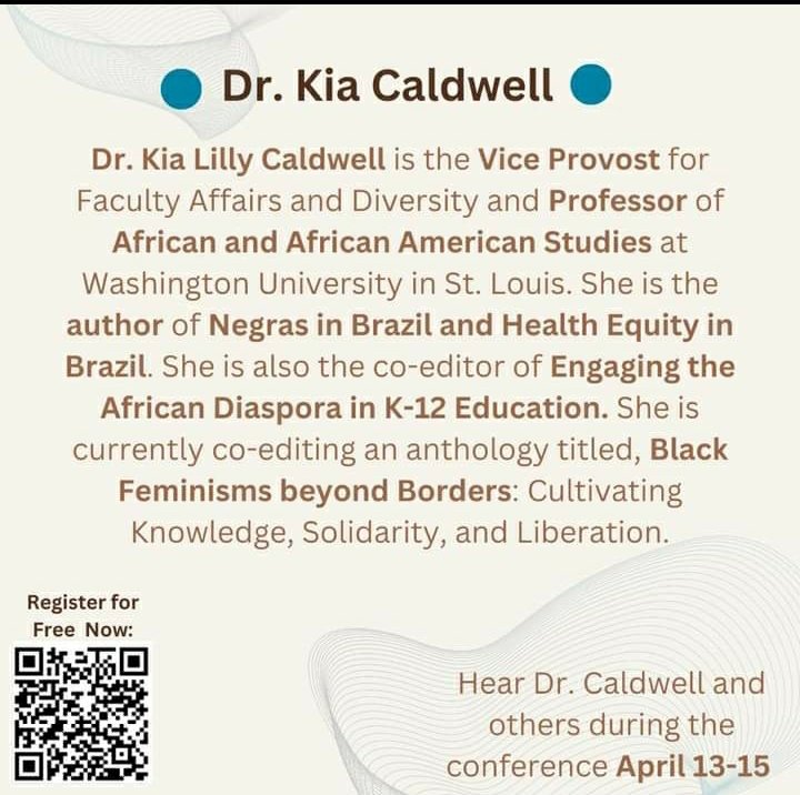 Join us for the Representations of Afrolatinidad Conference! 
Dr. Kia Caldwell will kick things off on Thursday, 4/13 - in person and hybrid. Register at pitt.co1.qualtrics.com/jfe/form/SV_9E… 
#afrolatinidad #universityofpittsburgh