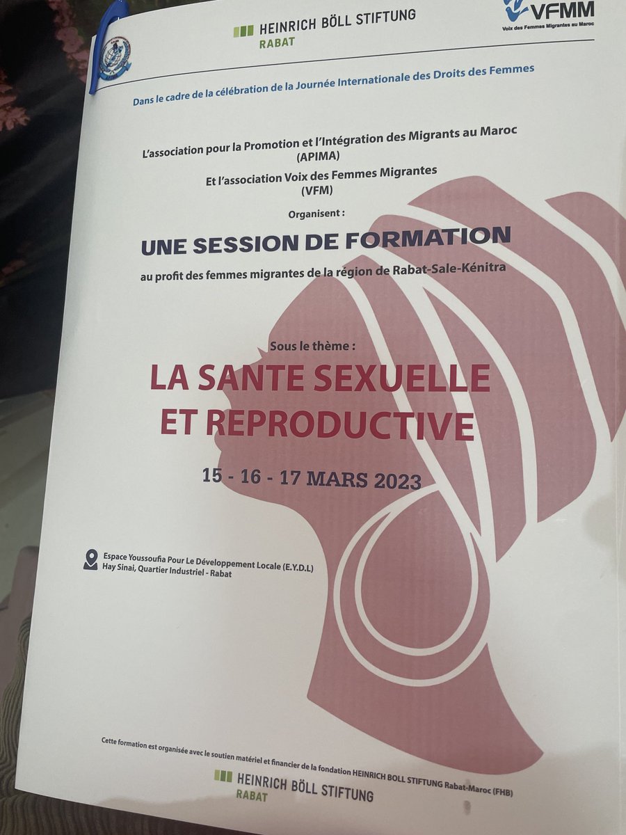 hbsRabat's tweet photo. Merci à nos partenaires #VoixdesFemmesMigrantesauMaroc et #Apima pour l’organisation de cette excellente session de formation autour de la santé sexuelle et reproductive! #8mars https://t.co/79WlNld7fC
