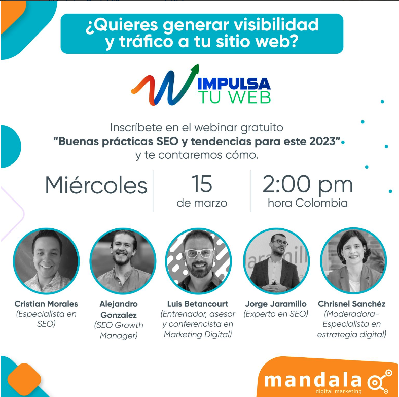 JorgeJaramillo's tweet photo. Invitación: Esta tarde estaré con Chrisnel Sanchéz, Cristian Morales, @alejandrogm y Luis Betancourt hablando de Tendencias para SEO para el 2023. 

A las 2:00pm hora Colombia🇨🇴 https://t.co/n8HDyJo5uP