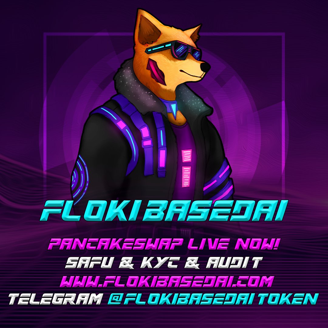FlokiBasedAI's tweet image. 🔥FlokiBasedAI🔥

Pancakeswap Live Now!!

 🚀 SAFU 🚀 AUDIT 🚀 KYC

🟢 AVEDEX 1# Trending
🟢 DEXView Trending
🟢 Community Driven
🟢 Low tax: 3/3
🟢 Low HC: 120 BNB

Contract: 0x7982c75394EB8016CE834FAB6523484c73bA56A3

#bnb #elonmusk #Binance #USDT #Bitcoin