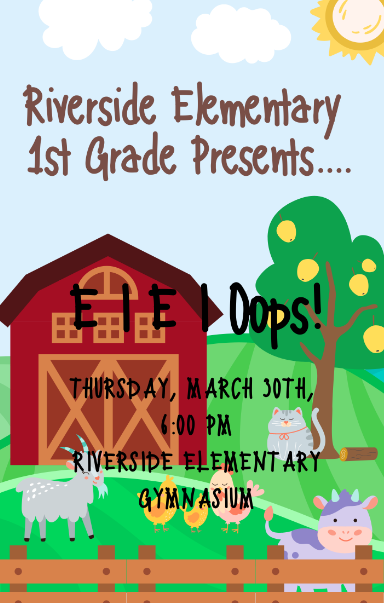 Everyone is invited to the 1st Grade “Mooo”sical “EIEI Oops!” on Thursday, March 30th at 6:00.  

They have been working so hard! This is going to be an adorable show!
#NNPSProud #nnpsarts #riversideproud