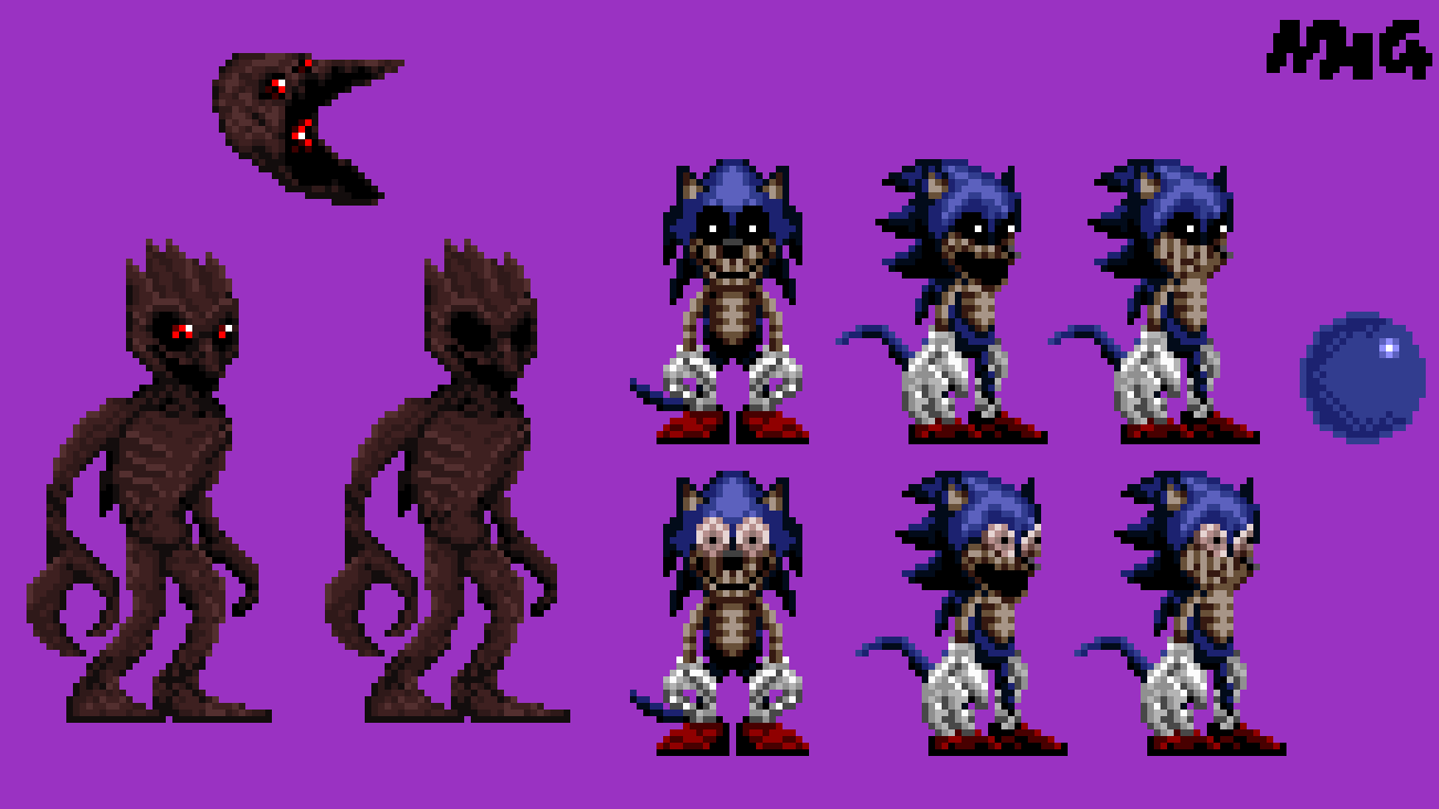 Sonic.EXE redesign, for the spooks + Sprites : r/SonicTheHedgehog