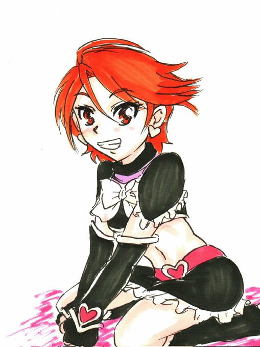 #プリキュア版深夜の真剣お絵描き60分一本勝負キュアブラック。 