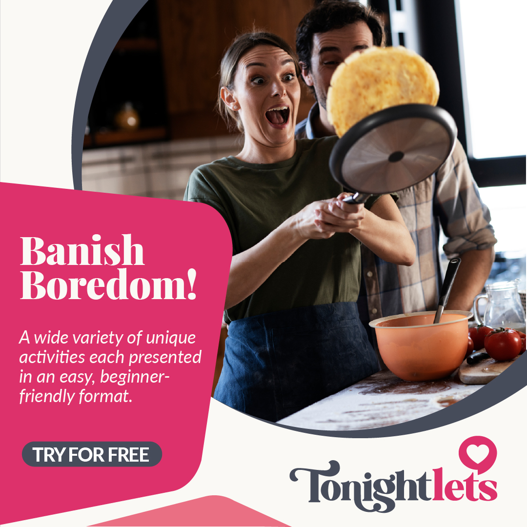 trytonightlets's tweet image. Banish boredom with something new! This weekend try a unique date night in with someone special. 😍

#tonightlets #datenightin #datenightathome #happywife #happyhusband #happycouple #lovemyhusband #newlywed #thingstodo #marriagegoals