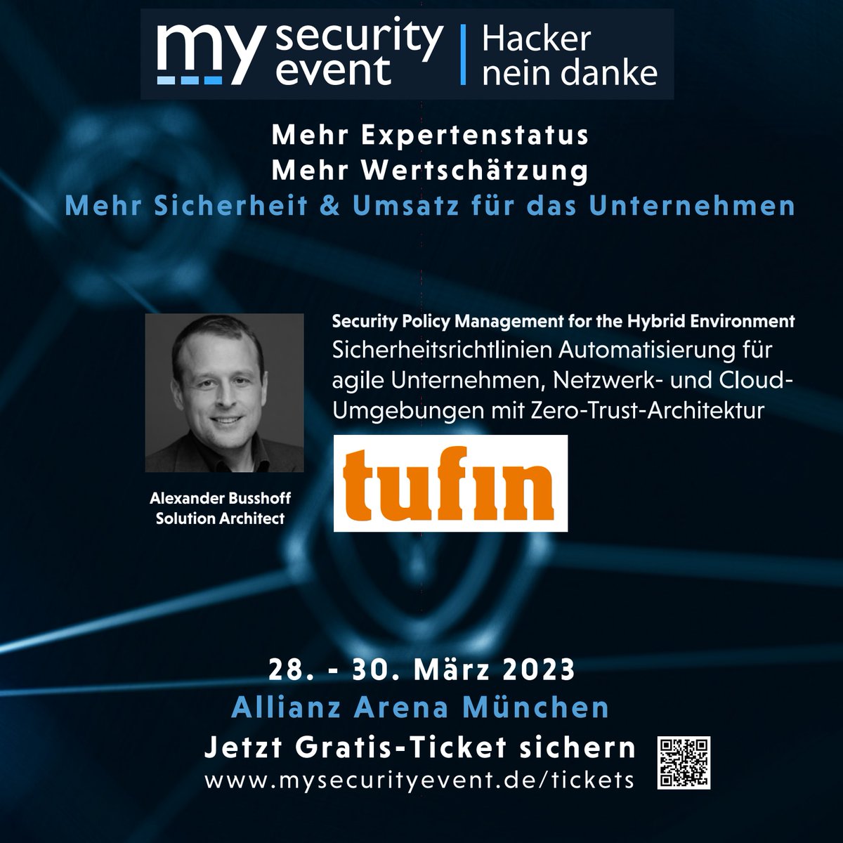 jdpecqueur's tweet photo. Join us on March 28-30 at the #MySecuritySummit event in Germany. Tufin's own Alexander Busshoff will be presenting on #securitypolicy management for #hybrid environments. Find out more here: https://t.co/gW8IMECKmB #cybersecurity #cloud https://t.co/CWJP5Utcwg