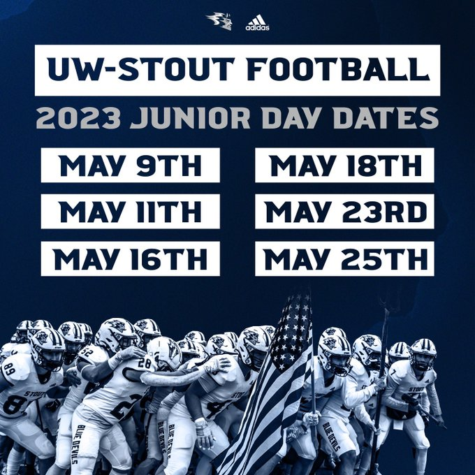 Thanks <a href="/coachDeBo76/">Derek Branch</a> and the UW- Stout Football program for inviting me out to see your campus and what you're all about!