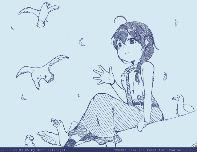 #既掲でもいいのでとにかく時雨ちゃんを貼ろう 
おまけでtegaki_dtとかのモノクロ時雨ちゃんズ 