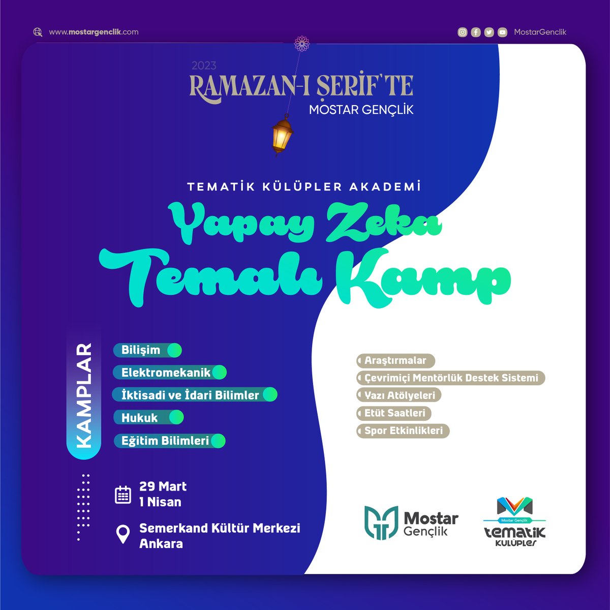 MostarGenclik's tweet photo. 🧠 Yapay Zeka Temalı Tematik Kamplarımız başlıyor. 

🤝🏻 Araştırmak, keşfetmek ve farklı bakış açıları kazanmak istiyorsan aşağıdaki linkte seni bekliyoruz.

🔗 https://t.co/2lZIYYGXLz https://t.co/GKKBu8hvEj