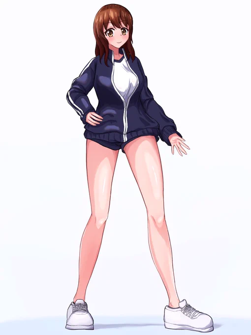 彩乃ちゃんの体操服姿立ち絵#イラスト #うちの子 