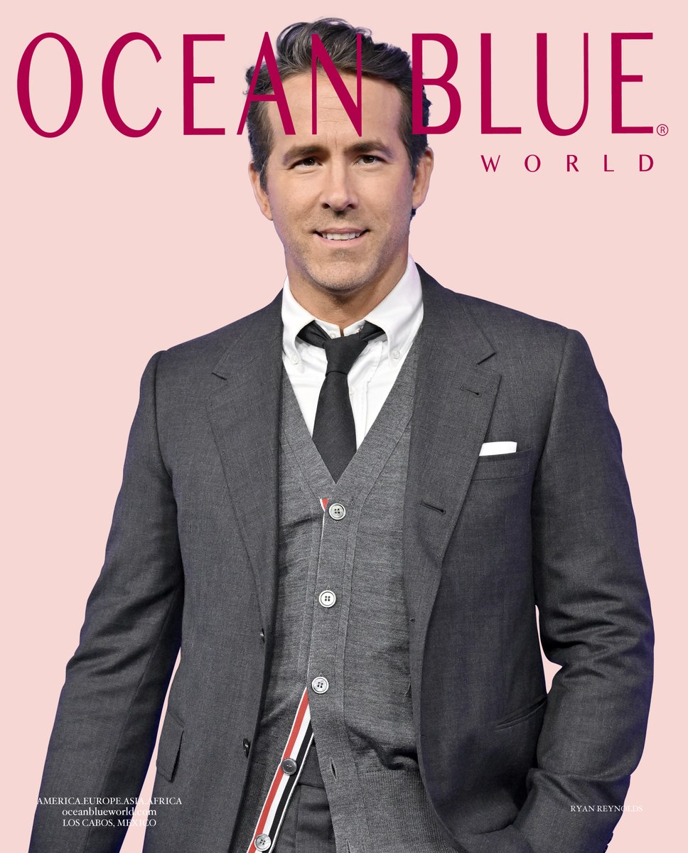 JUST RELEASED! With a host of accolades including #GQ #ManoftheYear, #PeopleMagazine’s #SexiestManAlive & numerous #PeoplesChoice wins, the irresistibly charming & endlessly versatile, #RyanReynolds is #OnTheCover of #OceanBlueMagazine's 32nd edition! bit.ly/heartofanicon