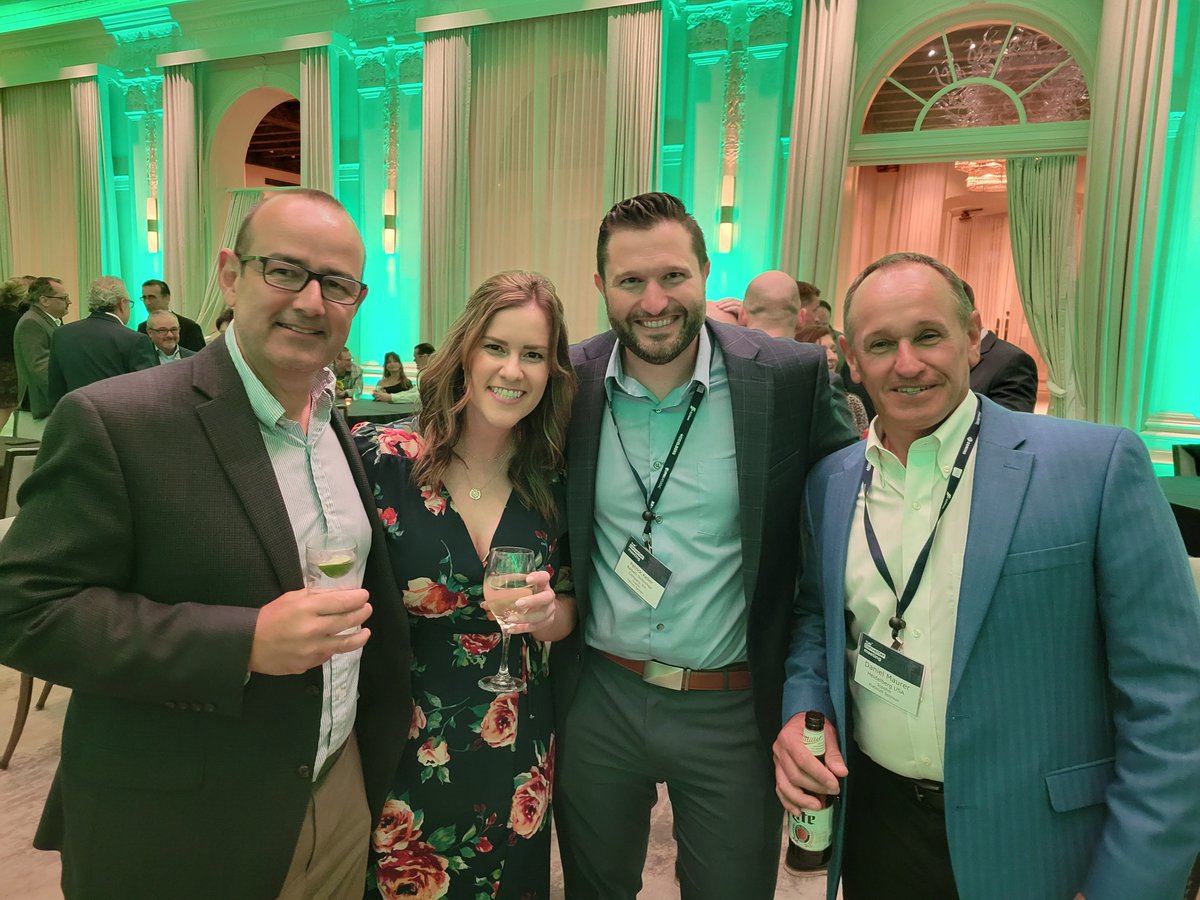 LabelAndNarrow's tweet photo. Craig Black, Morgan Dundas, Patrick Keller and Dan Maurer celebrate another great @TLMI #ConverterMeeting @Baldwin_Corp @HeidelbergNA #labelleaders #networking #growth https://t.co/rJ9dg8sPx1