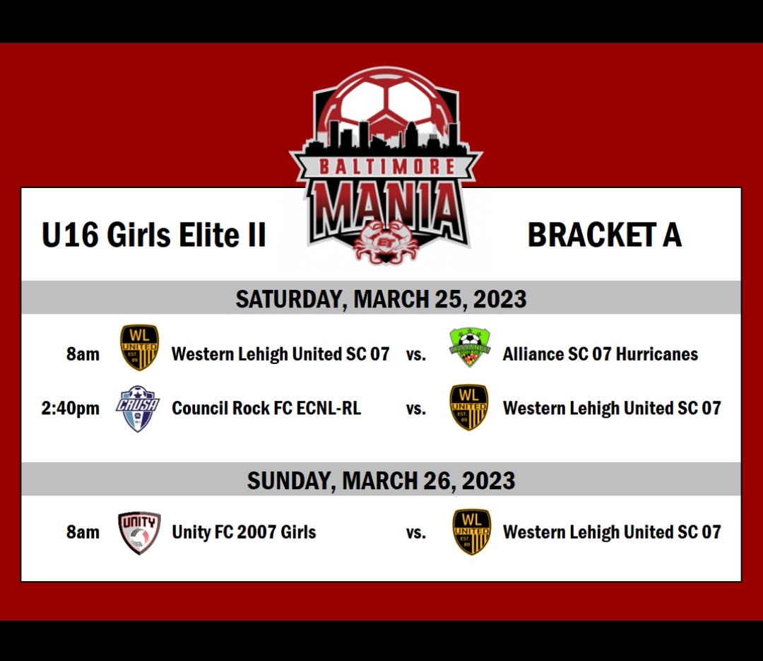 CoachMissmer's tweet photo. Looking forward to playing these great teams at #BaltimoreMania!

@elitetour 
@LehighUnited https://t.co/nrSpJ0goCS