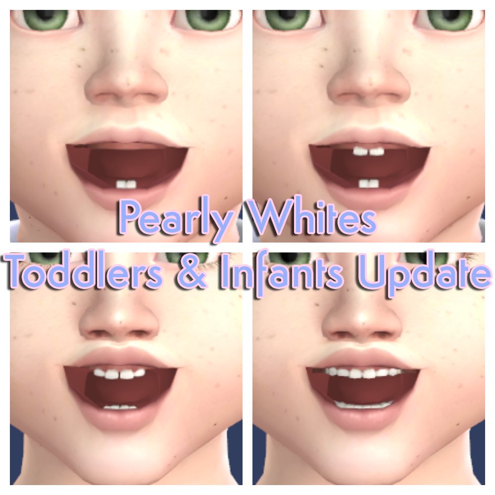 I've updated my Pearly Whites teeth to include toddler and infant teeth replacements!

patreon.com/posts/44424587 (Patreon - free)

#ts4 #thesims4 #ts4cc #TheSims4Infants