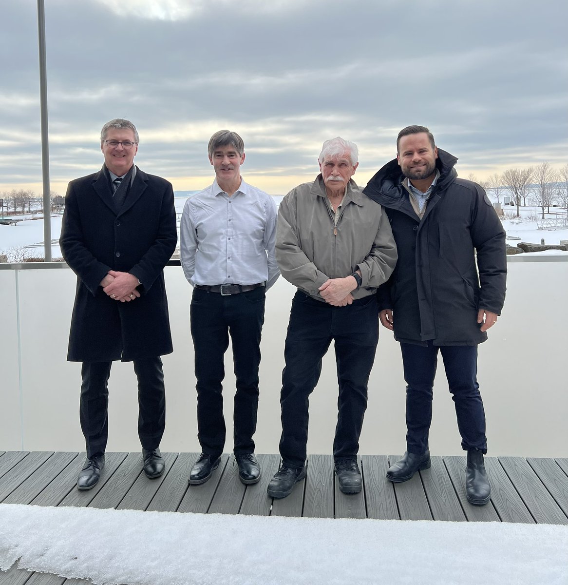 DavidPiccini's tweet photo. Kicked off the day in #ThunderBay with @KHollandMPP &amp; Chief Michano @BiigtigongChief to talk about Boreal Caribou and their significance to the Lake Superior Region! https://t.co/BAXilfuRUX