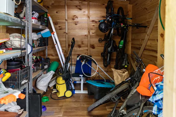 t4home's tweet photo. A cluttered shed doesn't have to stay that way. This project proves it. #decluttering #hometips  https://t.co/U8pVQbLLfC https://t.co/yB3438pNrQ