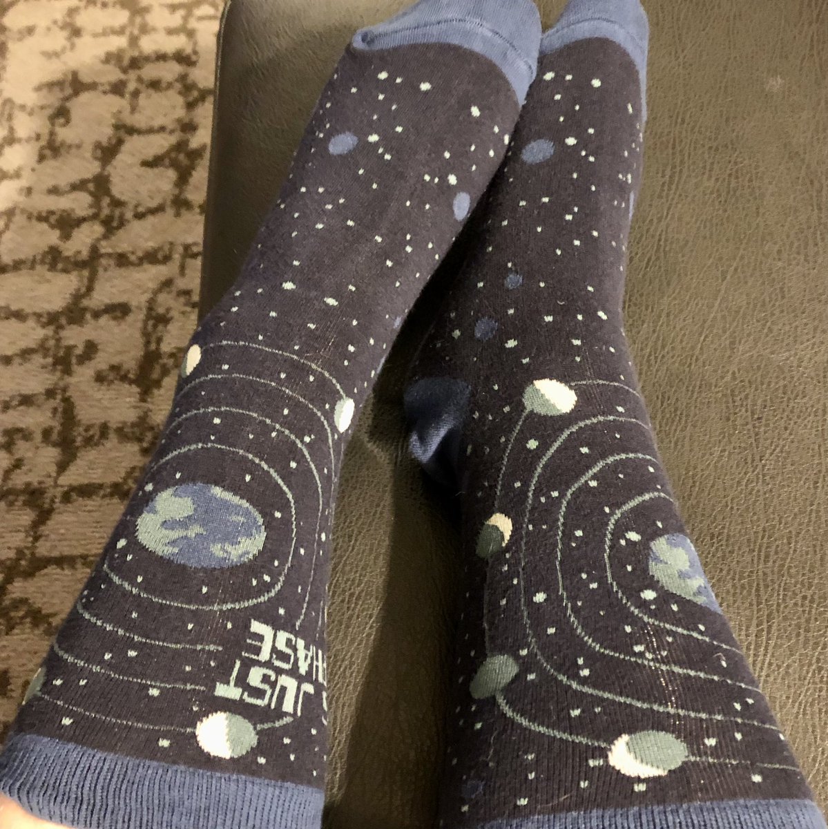 IntrplnetSarah's tweet photo. Moon socks today of course! Whoβs excited for the Artemis town hall? Today at 11:45! Jake and I will attempt to answer all your burning questions. #LPSC2023 #socksoflpsc https://t.co/ZB3nc0uIFb