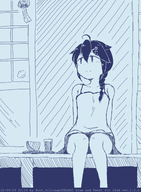 #既掲でもいいのでとにかく時雨ちゃんを貼ろう 
おまけでtegaki_dtとかのモノクロ時雨ちゃんズ 