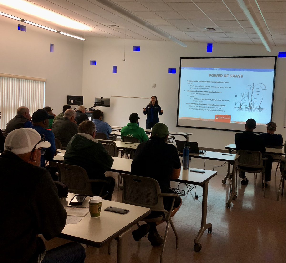 Hannah Wooten, <a href="/UF_IFAS/">UF/IFAS</a> Orange County Extension Agent starting out the last <a href="/FloridaTGA/">FTGA</a> Turf Seminar this morning with her interesting, “The Grass Class.”